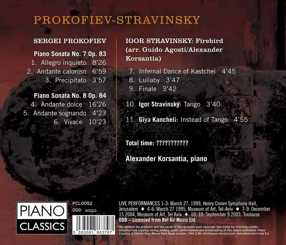Prokofiev, Stravinsky, Kancheli. Alexander Korsantia (CD)