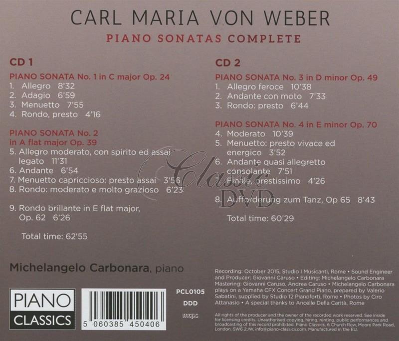 Carl Maria von Weber: Complete Piano Sonatas (2CD)