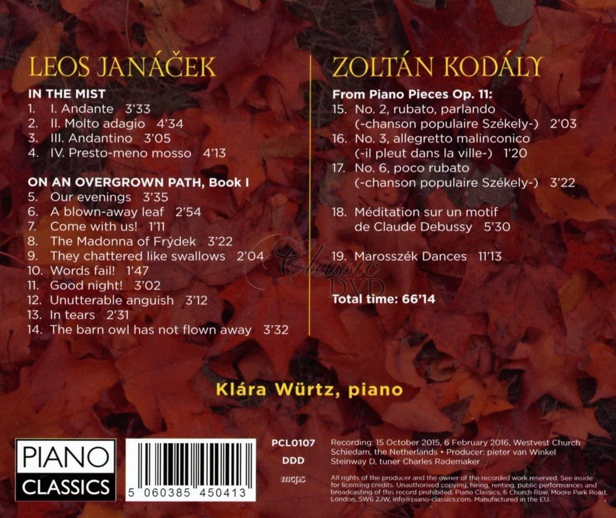 Janácek, Kodály. Klára Würtz (CD)