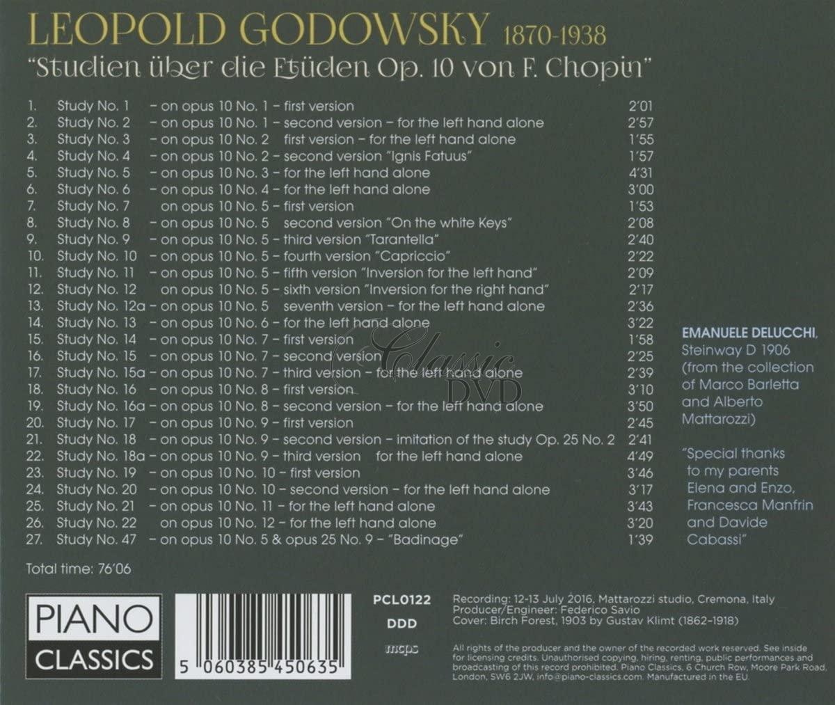 Godowsky: Studies on Chopin Op. 10. Emanuele Delucchi (CD)