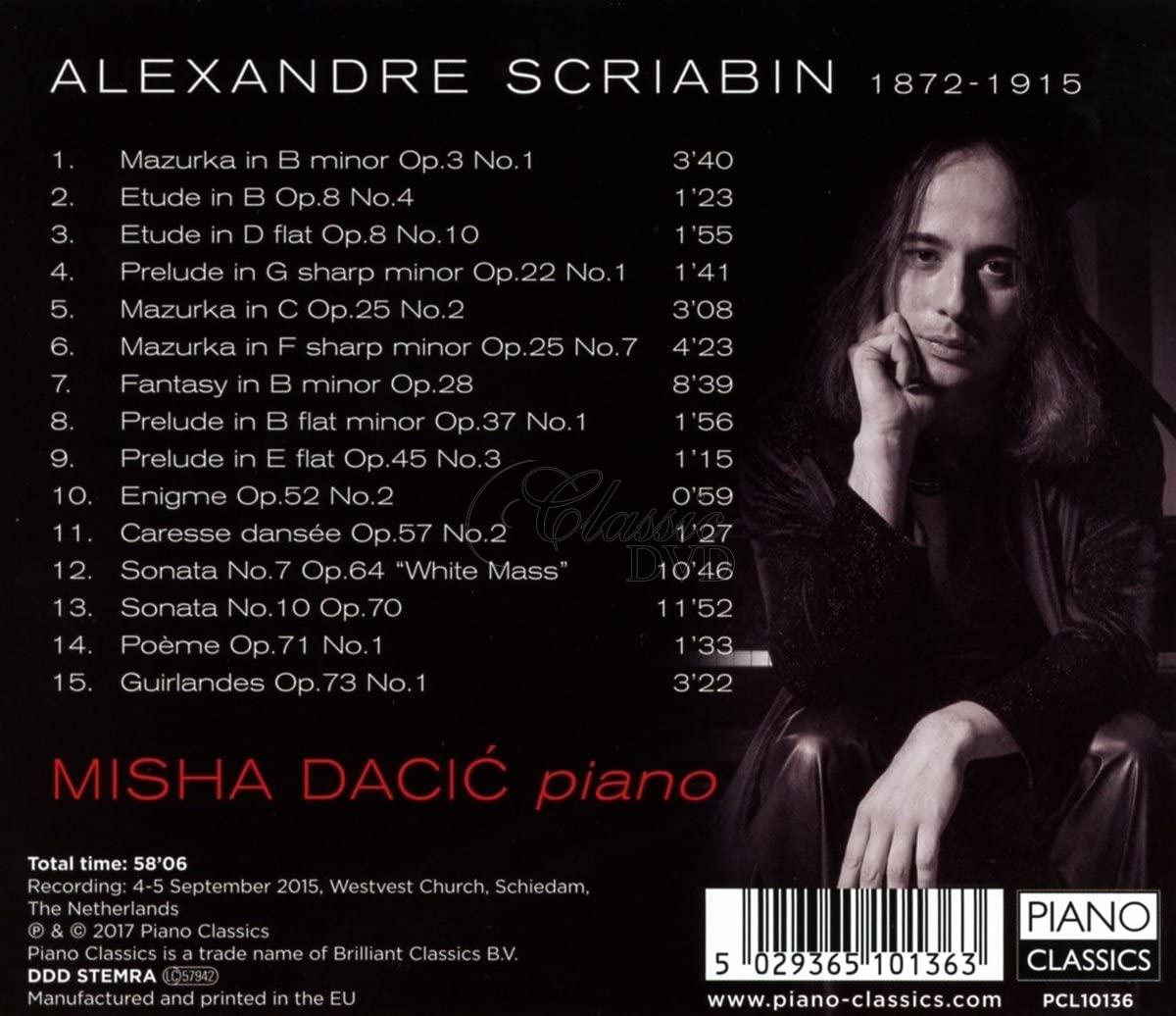 Scriabin: Piano Music. Misha Dacic (CD)