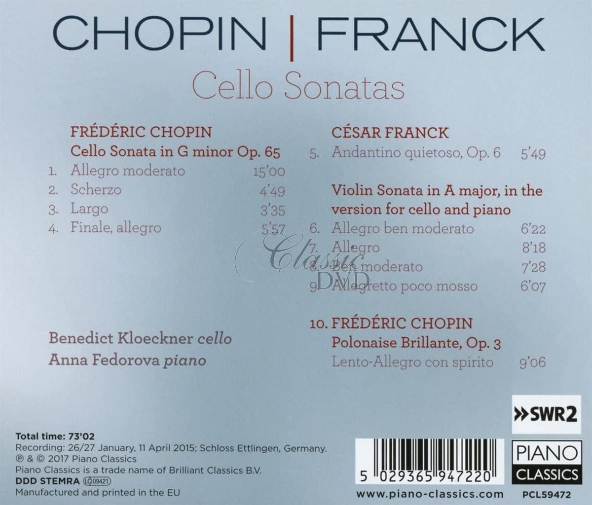 Chopin, Franck: Cello Sonatas. Benedict Kloeckner, cello / Anna Fedorova, piano (CD)