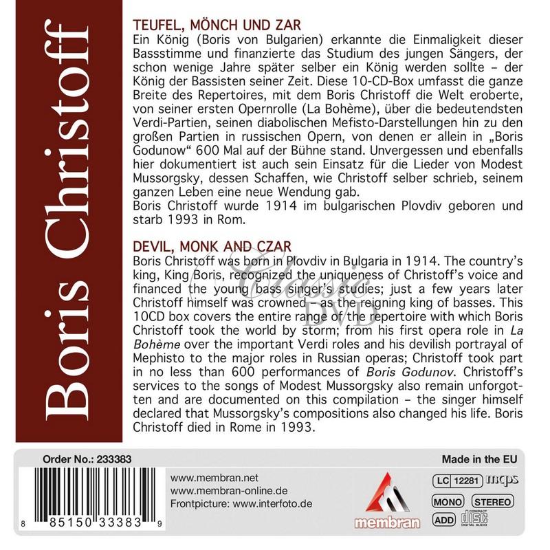 Boris Christoff - Devil, Monk and Czar (10CD)