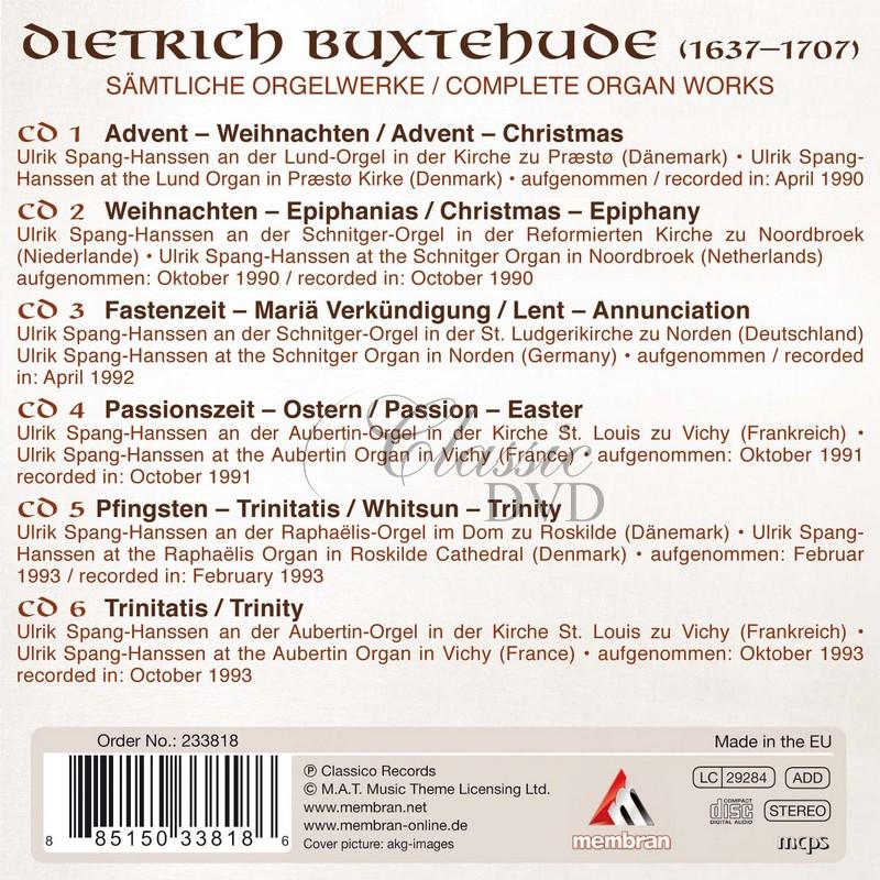  Buxtehude - Complete Organ Works. Ulrik Spang-Hanssen (6CD)