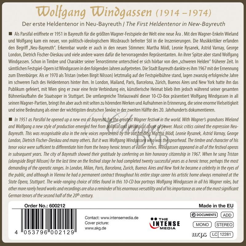 Wolfgang Windgassen - The First Heldentenor in New-Bayreuth (10CD)