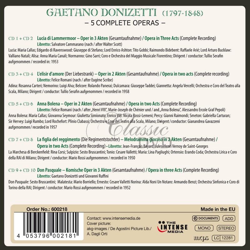 Donizetti: 5 Complete Operas (10CD)