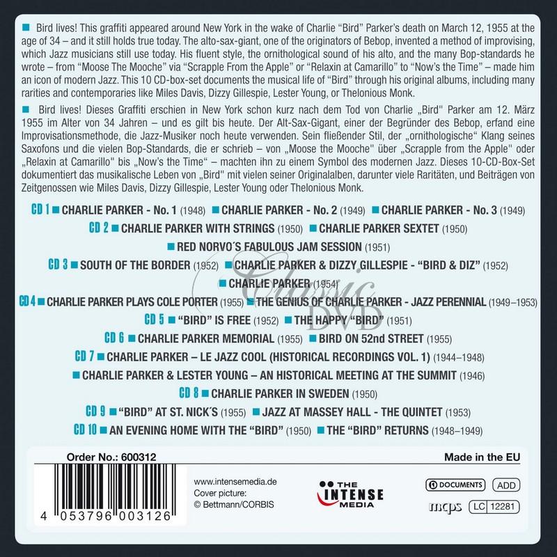 CHARLIE PARKER Milestones of a Legend - 22 Original Albums (10CD)