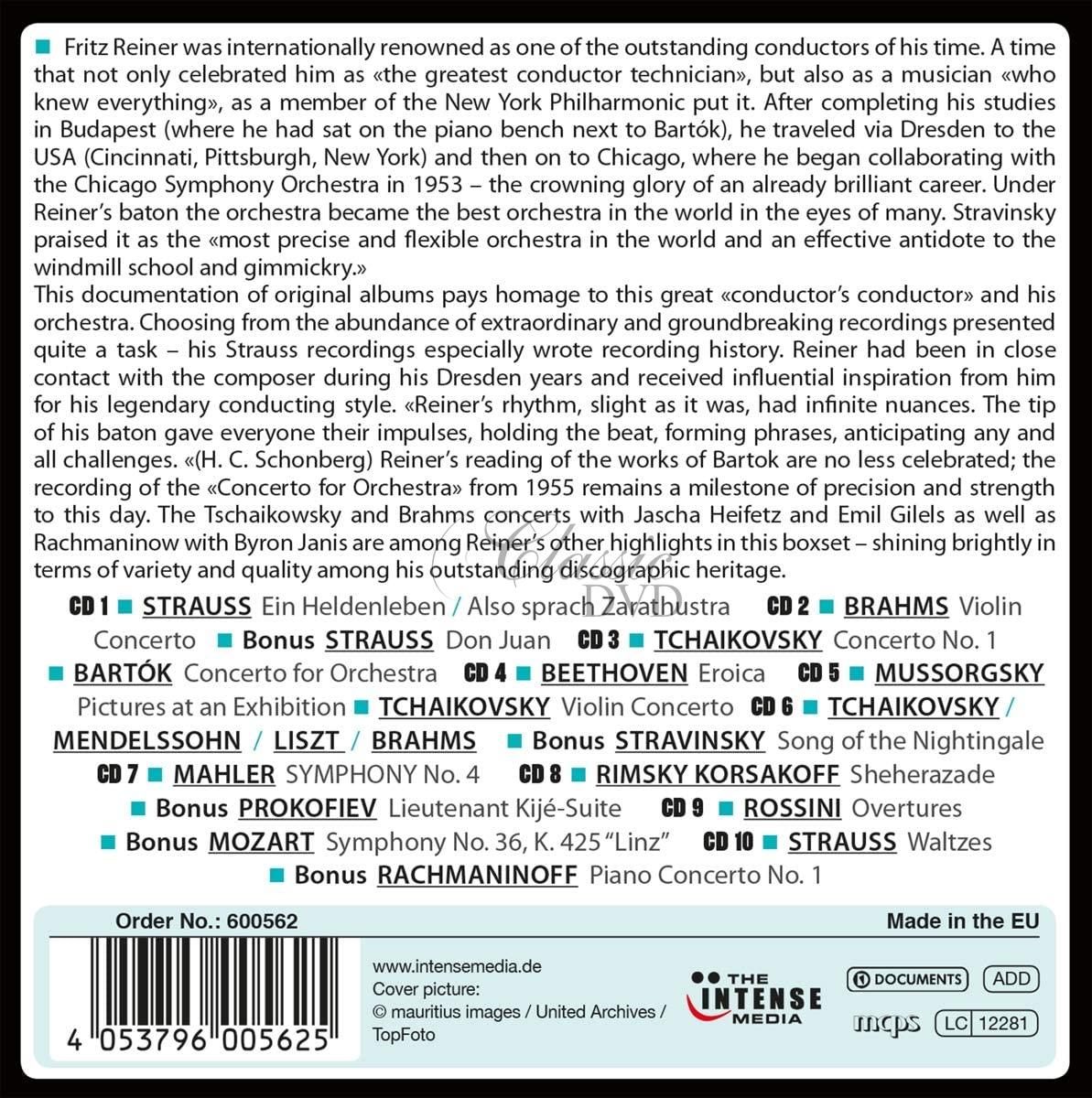 Fritz Reiner & the Chicago Symphony Orchestra - Milestones of a Legendary Conductor (10CD)