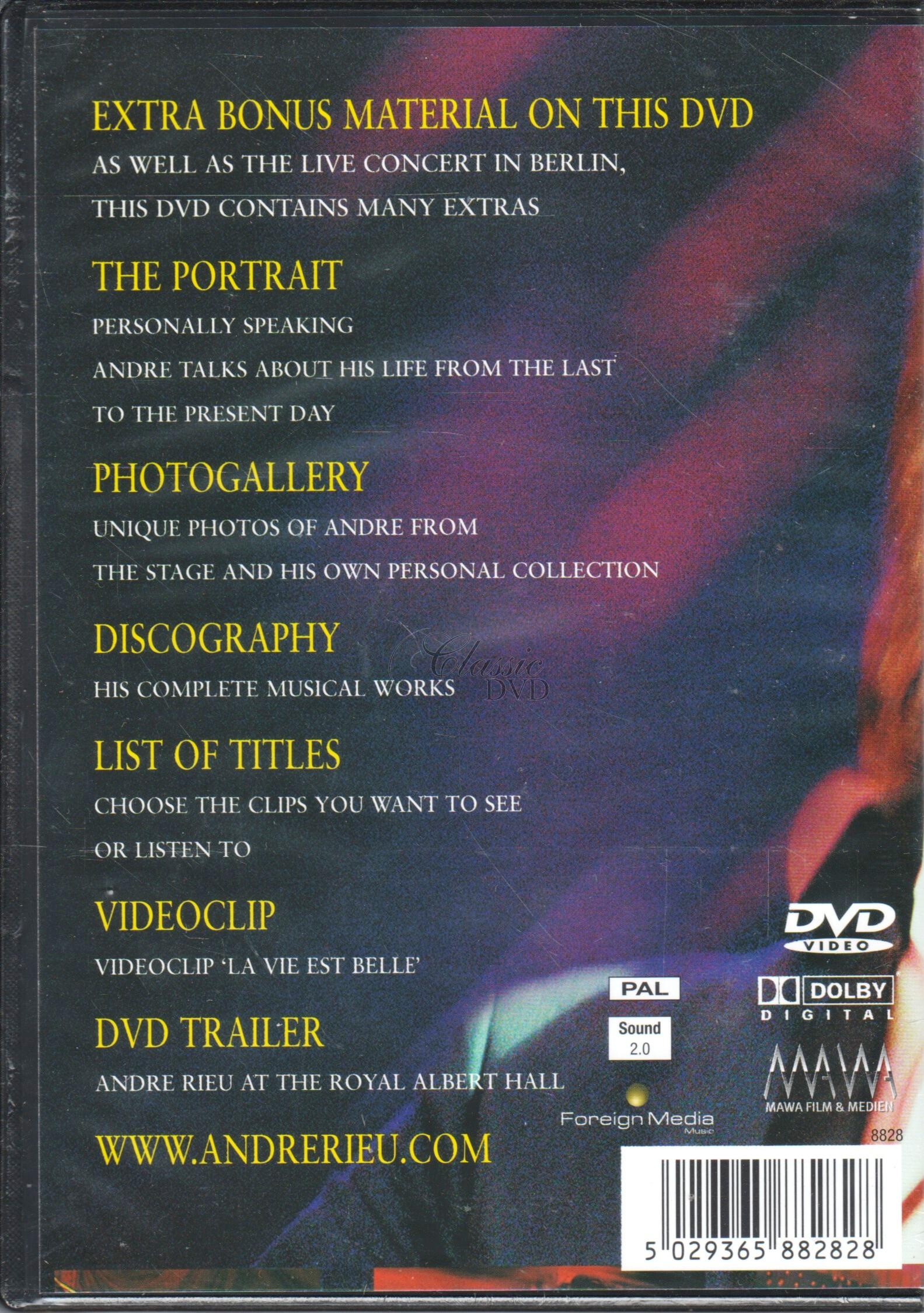 ANDRE RIEU: A Dream Come True (DVD)