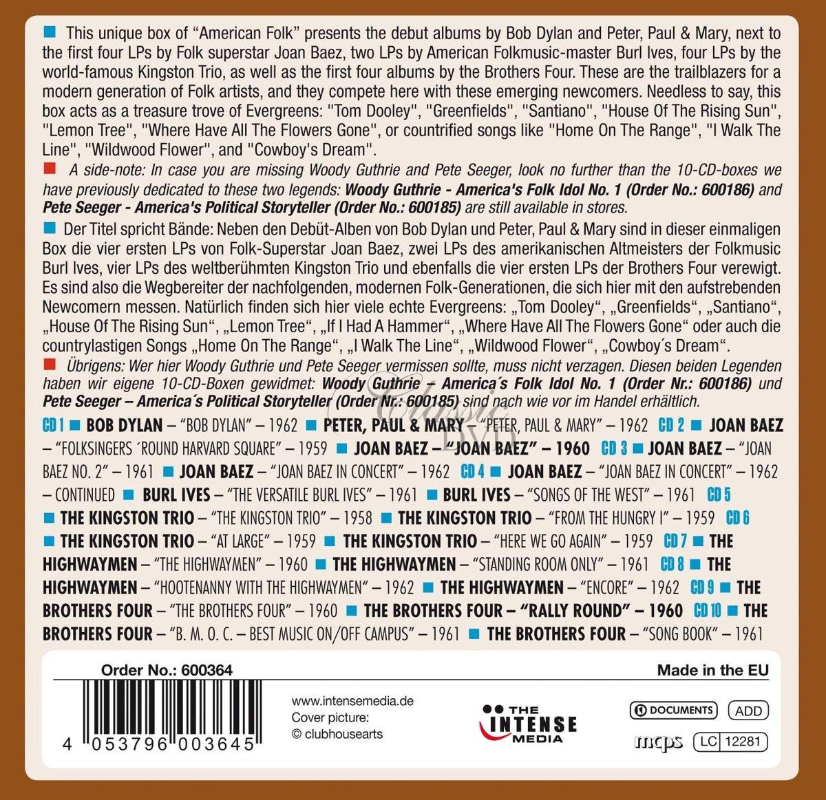 AMERICAN FOLK - Milestones of Legends (10CD)