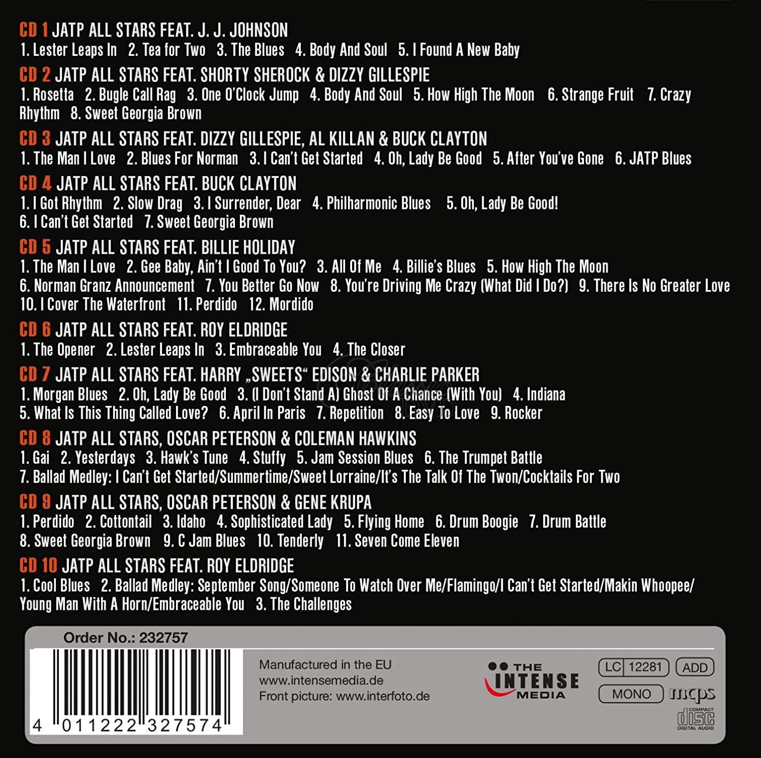 Jazz At The Philharmonic / Norman Gratz - SBĚRATELSKÁ EDICE (10CD)