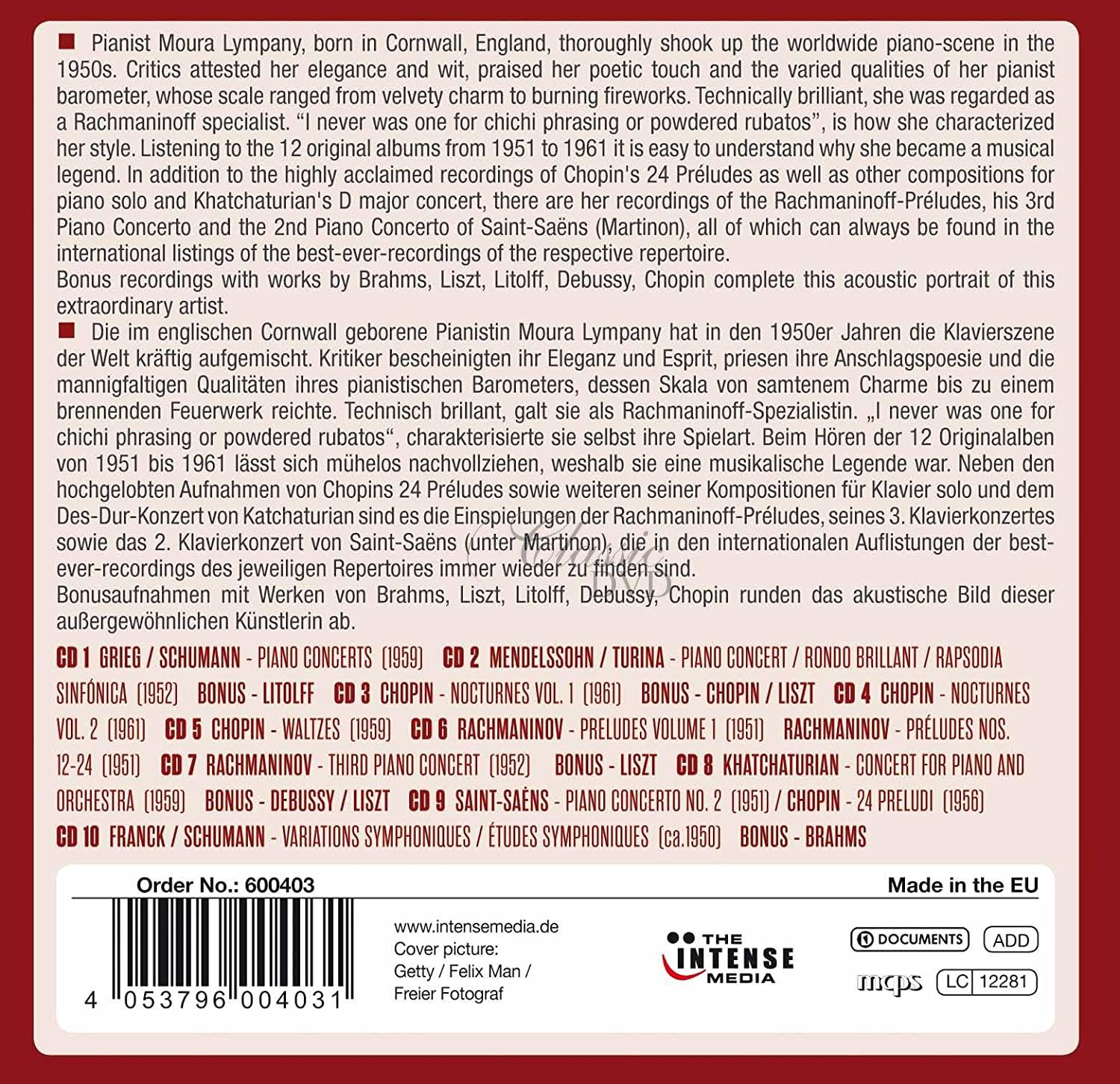 Moura Lympany - Milestones Of A Legend (10CD)