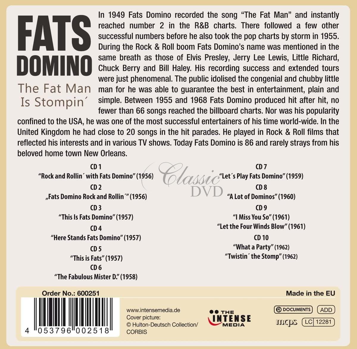 Fats Domino: The Fat Man Is Stompin' 12 Original Albums & Bonus Tracks (10CD)