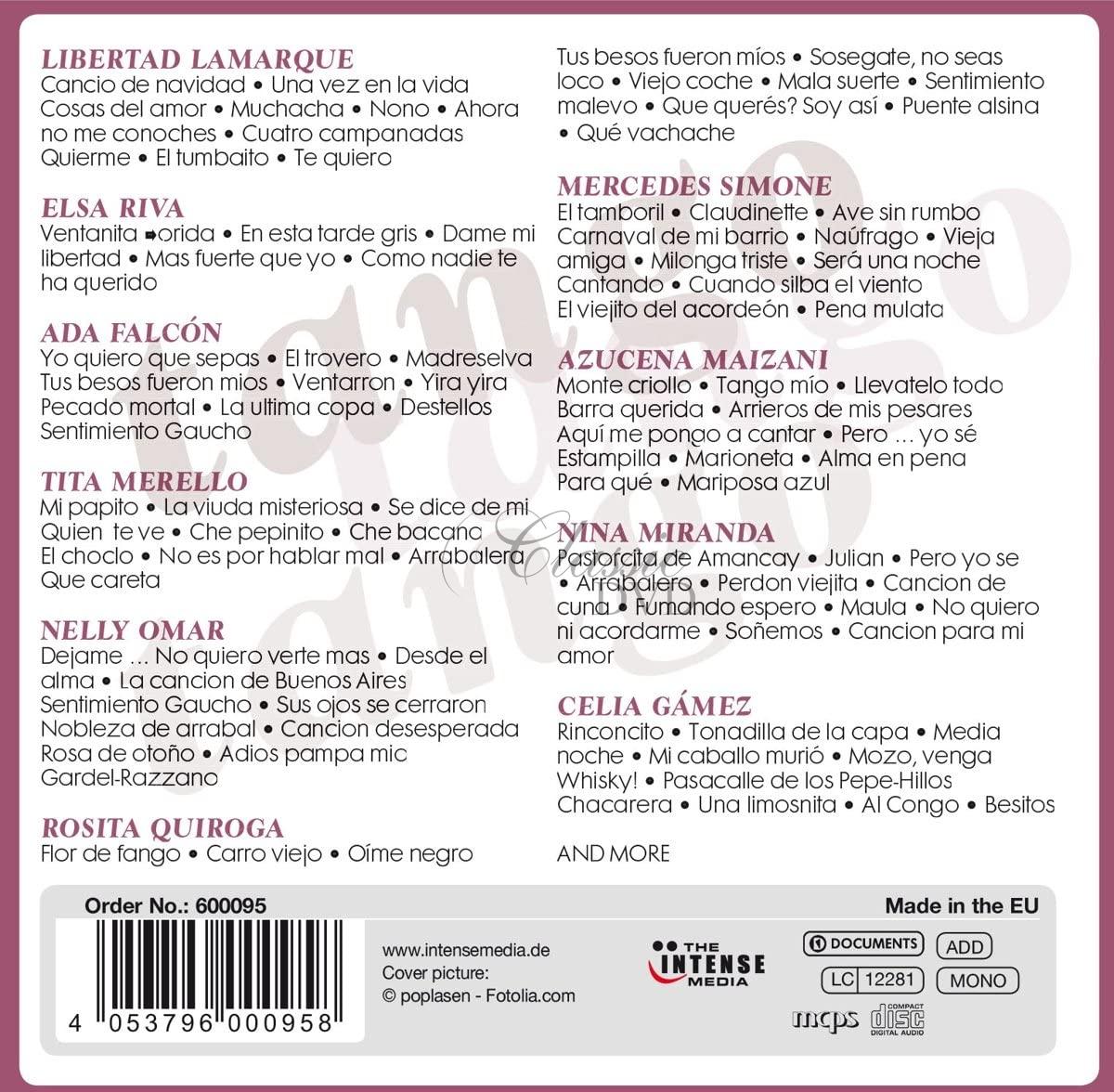 Tango,Tango,Tango! By The World's Best Female Tango Singers (10CD)
