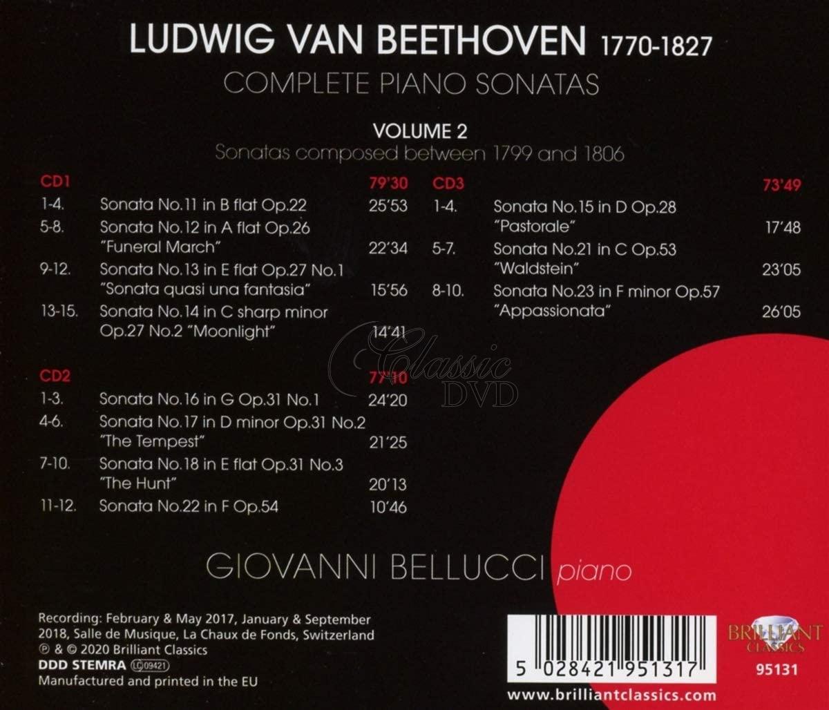 Beethoven: Complete Piano Sonatas Vol.2, Giovanni Bellucci (3CD)