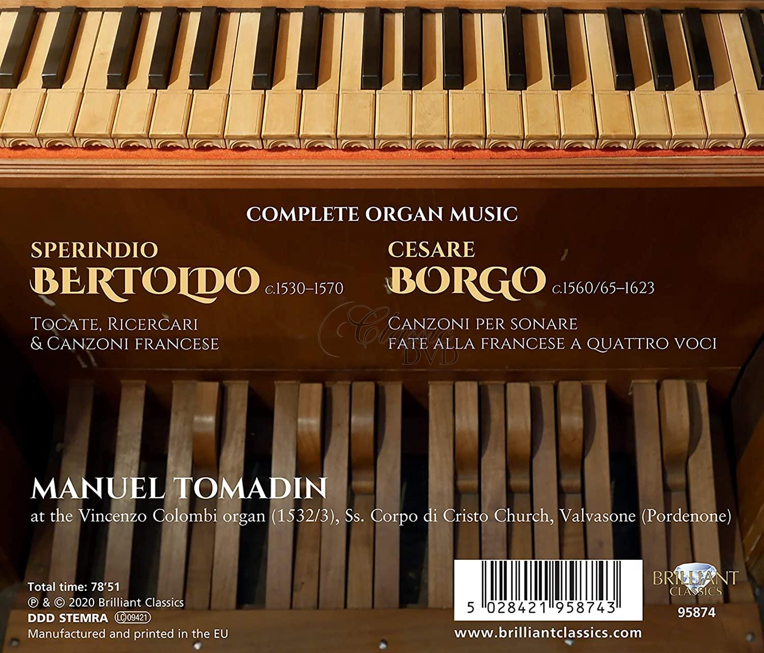 Sperindio Bertoldo / Cesare Borgo - Complete Organ Music (CD)