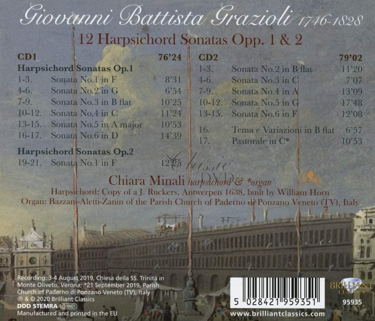 Giovanni Battista Grazioli - 12 Harpsichord Sonatas Opp. 1 & 2 (2CD)