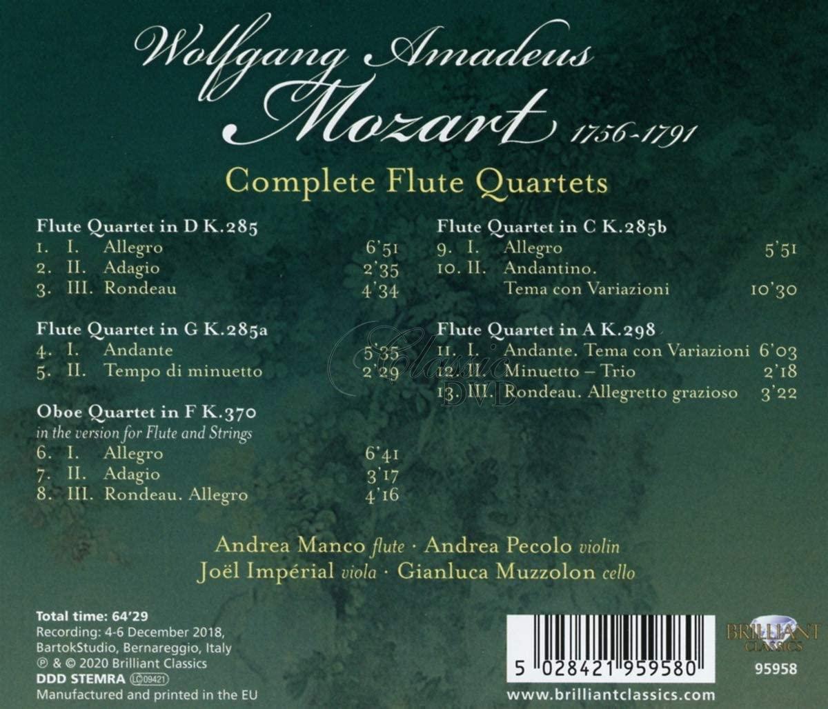 Mozart - Complete Flute Quartets (CD)