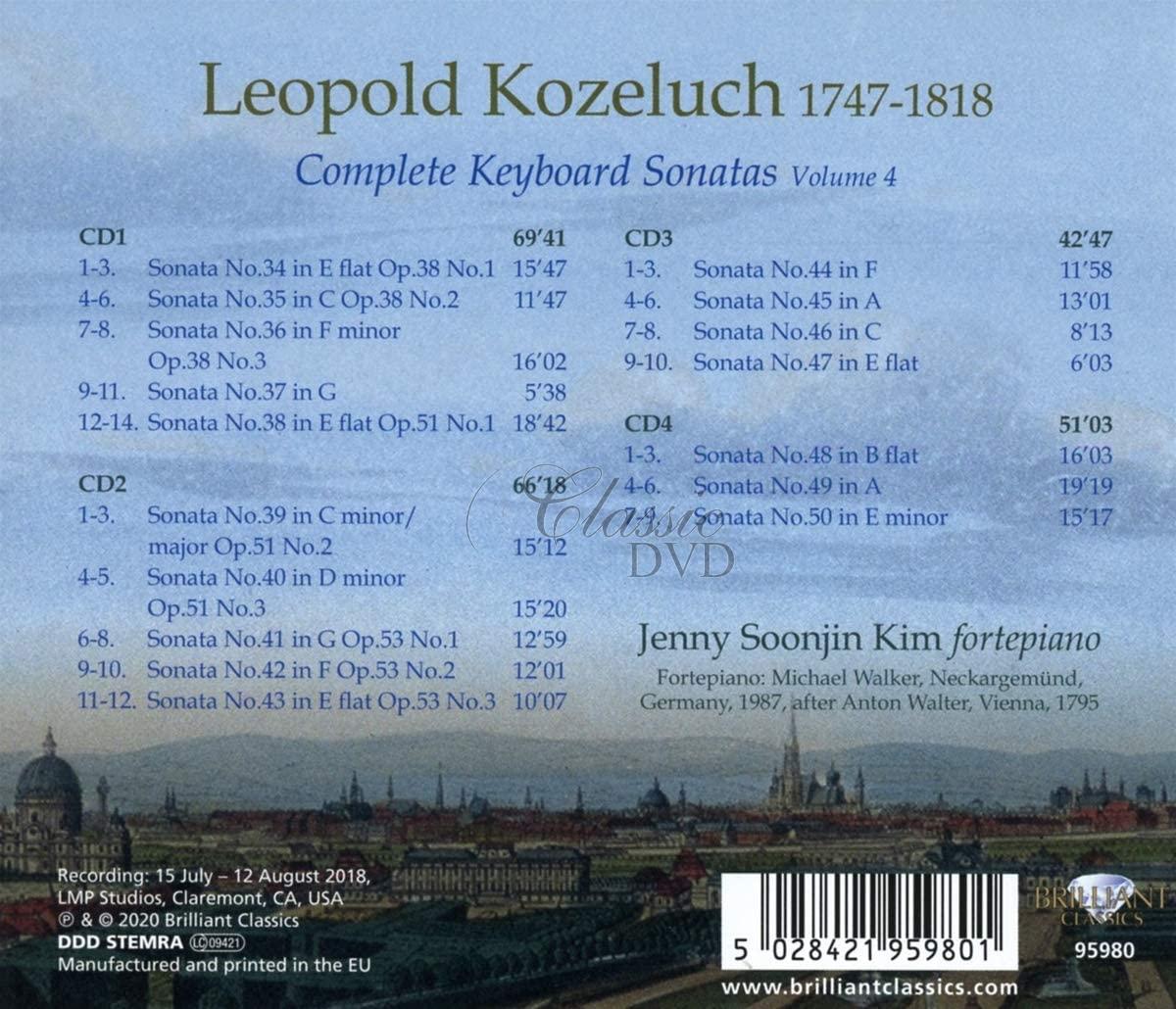 Kozeluch: Complete Keyboard Sonatas Vol. 4, Jenny Soonjin Kim (4CD)