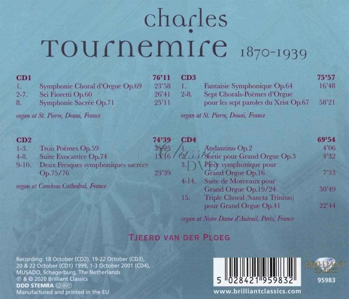 Tournemire: Complete Organ Music, Oeuvres d'Orgue, Tjeerd van der Ploeg (4CD)