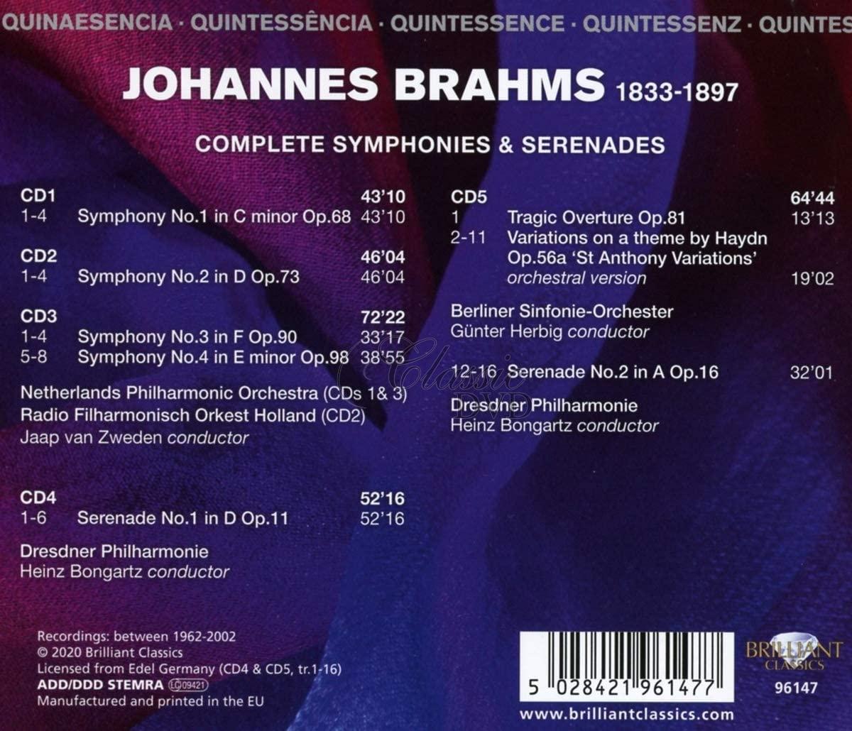 Brahms: Complete Symphonies & Serenades (5CD)