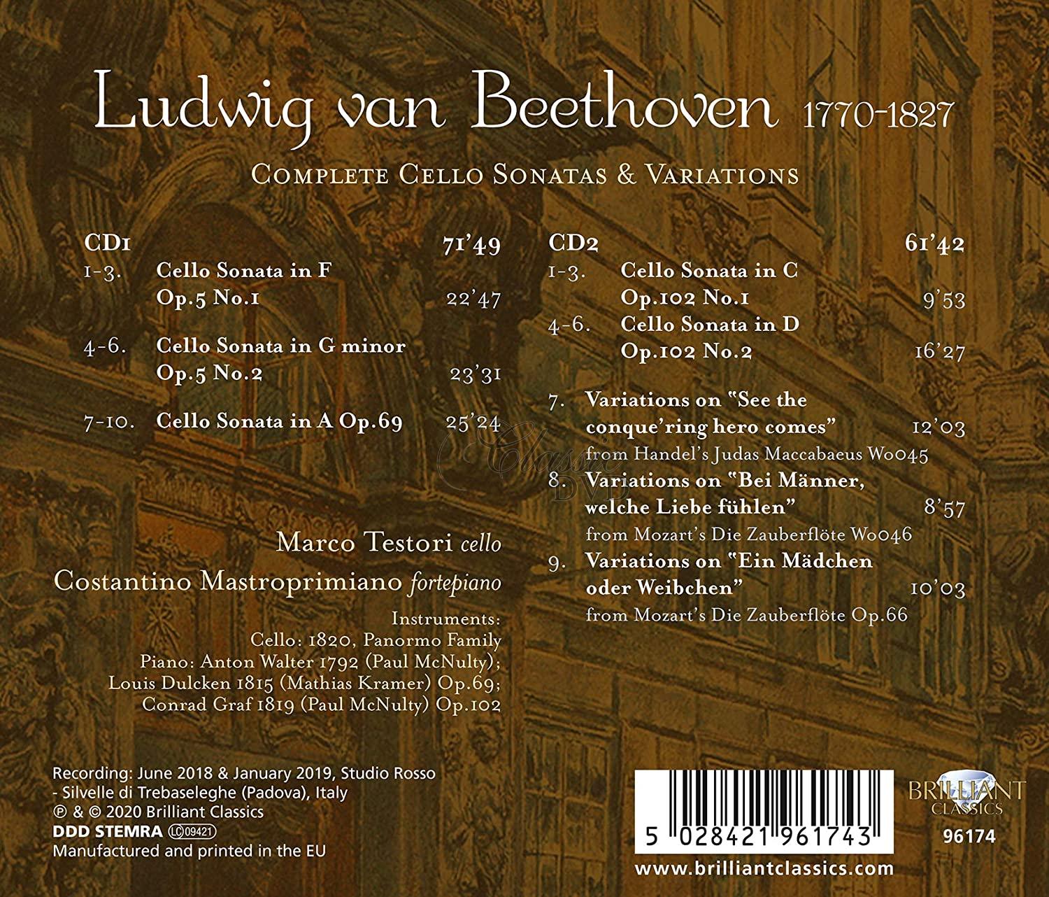 Beethoven: Complete Cello Sonatas & Variations (2CD)