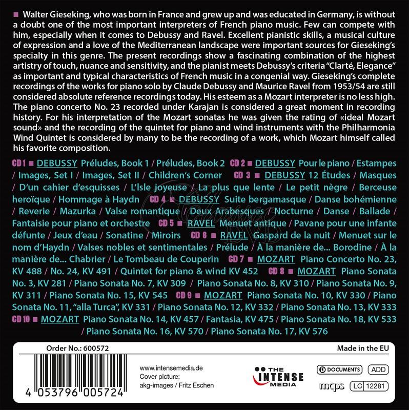 Walter Gieseking - Lightness And Clarity - Debussy, Ravel, Mozart (10CD)