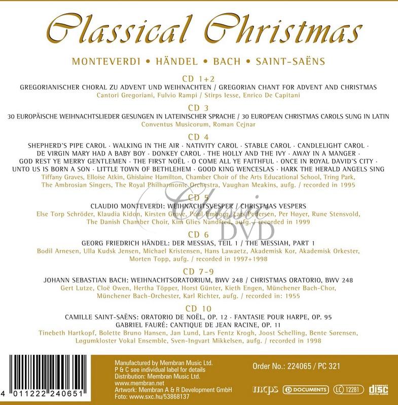 Classical Christmas - Monteverdi, Bach, Handel, Saint-Saens DÁRKOVÁ EDICE (10CD)