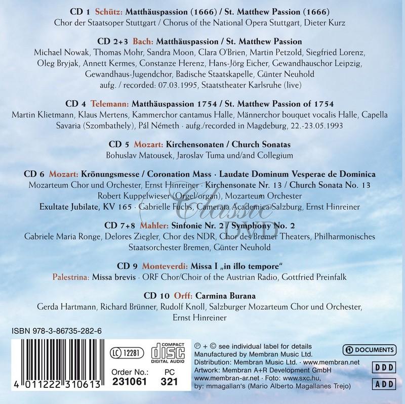 CORPUS CHRISTI - SACRED WORKS / PASSIONS, SONATAS, MASSES (10CD)