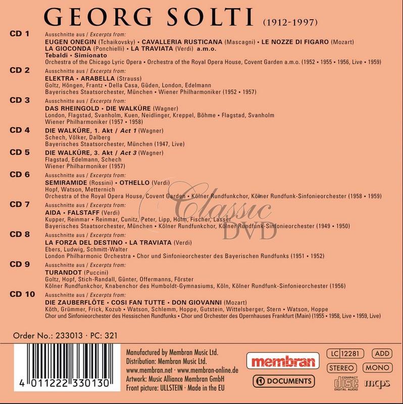 GEORG SOLTI - Der Operndirigent SBĚRATELSKÁ EDICE (10CD)