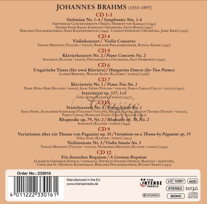 BRAHMS - Portrait - SBĚRATELSKÁ EDICE (10CD)