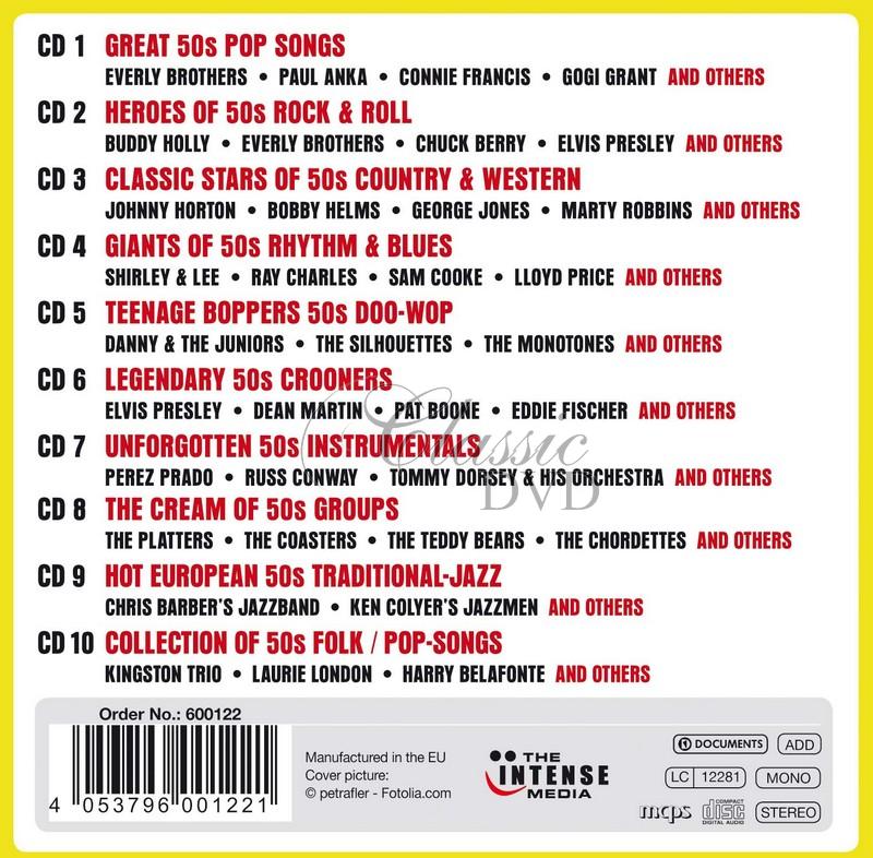 Greatest Hits Of The 50's - DÁRKOVÁ EDICE (10CD)