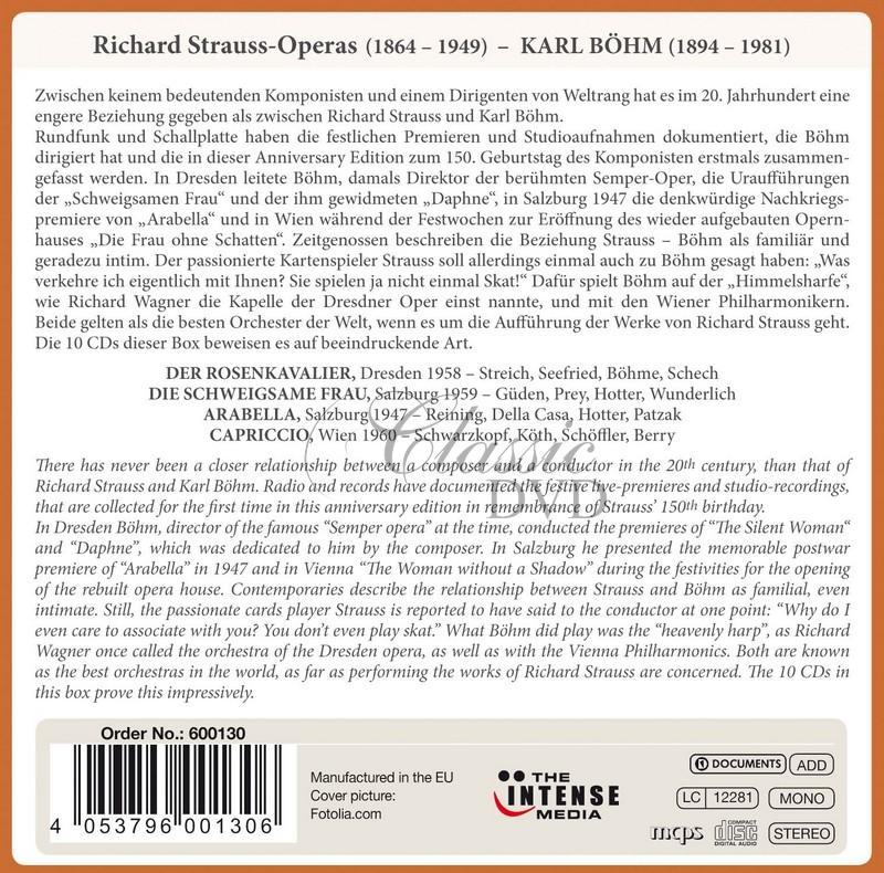 Richard Strauss. Karl Bohm - Operas - Anniversary Edition (10CD)