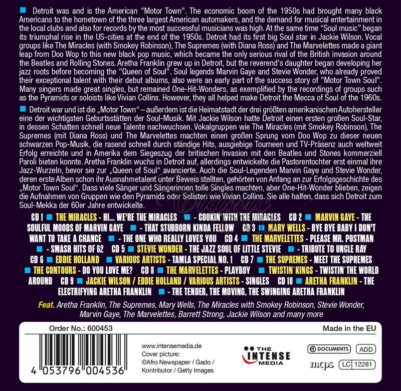 MOTOR TOWN SOUL FROM DETROIT 1958-1962 - DÁRKOVÁ EDICE (10CD)
