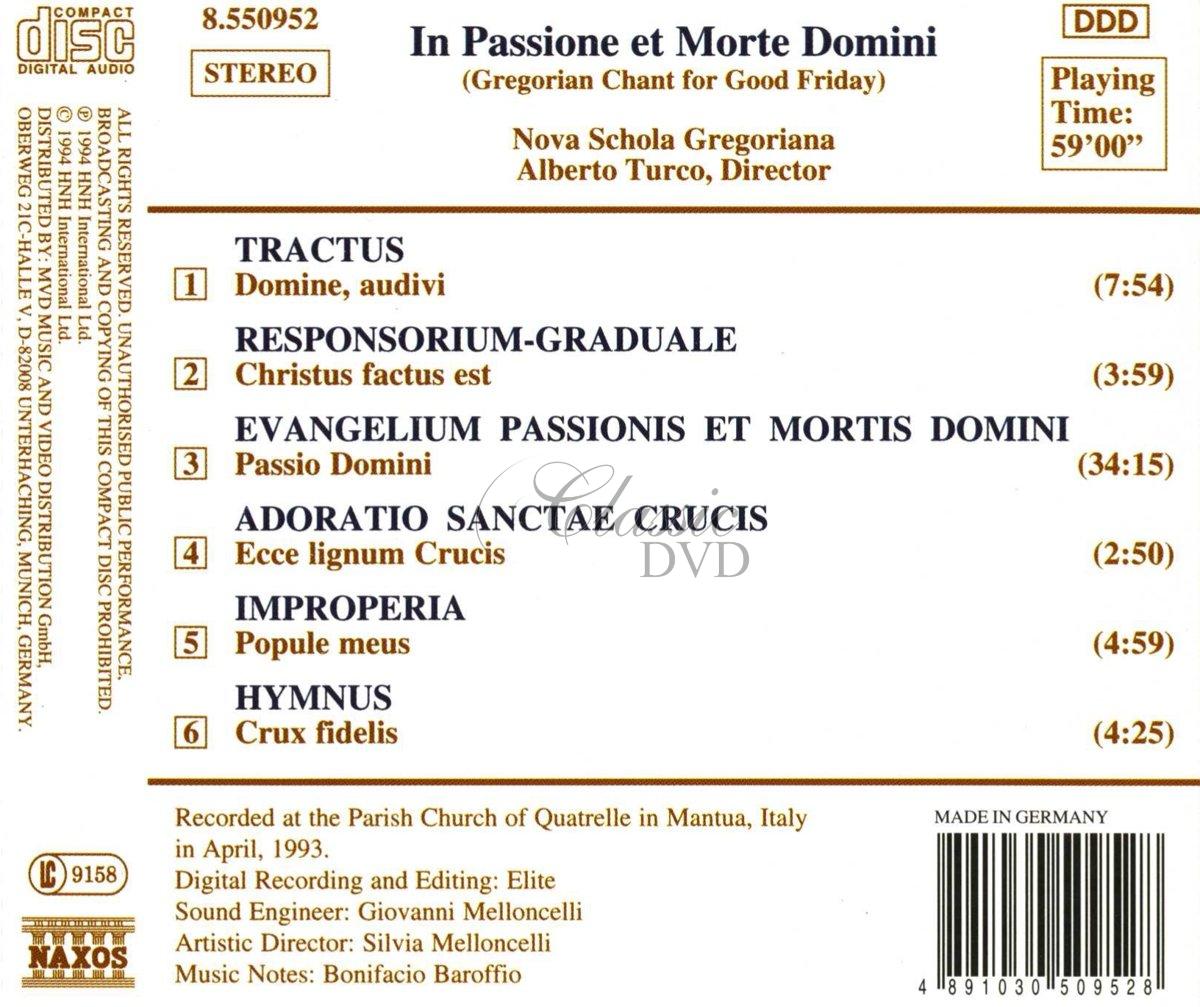 In Passione et Morte Domini - Gregorian Chant from the Liturgy for Good Friday (CD)