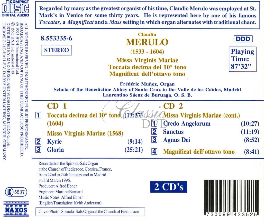 MERULO: Missa Virginis Mariae / Toccata / Magnificat (2CD)