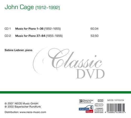 John Cage Music For Piano 1-84 (2CD) 