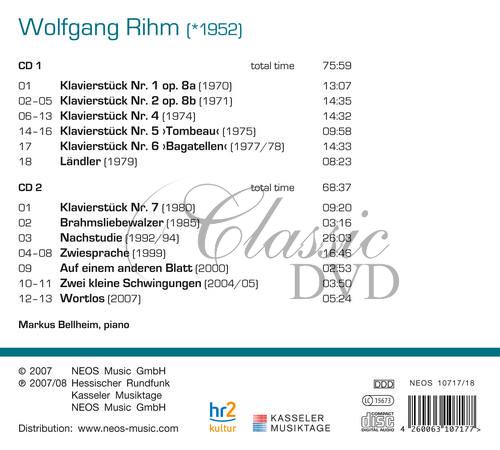 Wolfgang Rihm - Piano Pieces (2CD)
