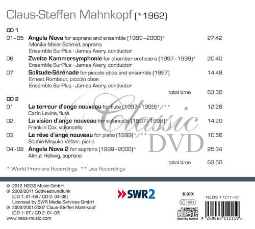 Claus-Steffen Mahnkopf - Angelus Novus Cycle (2CD)
