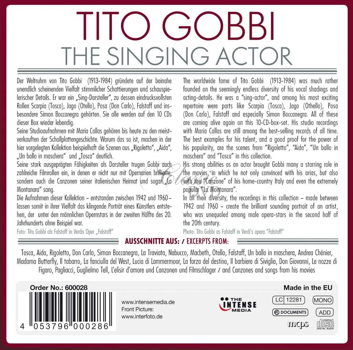 Tito Gobbi - The Singing Actor (10CD)