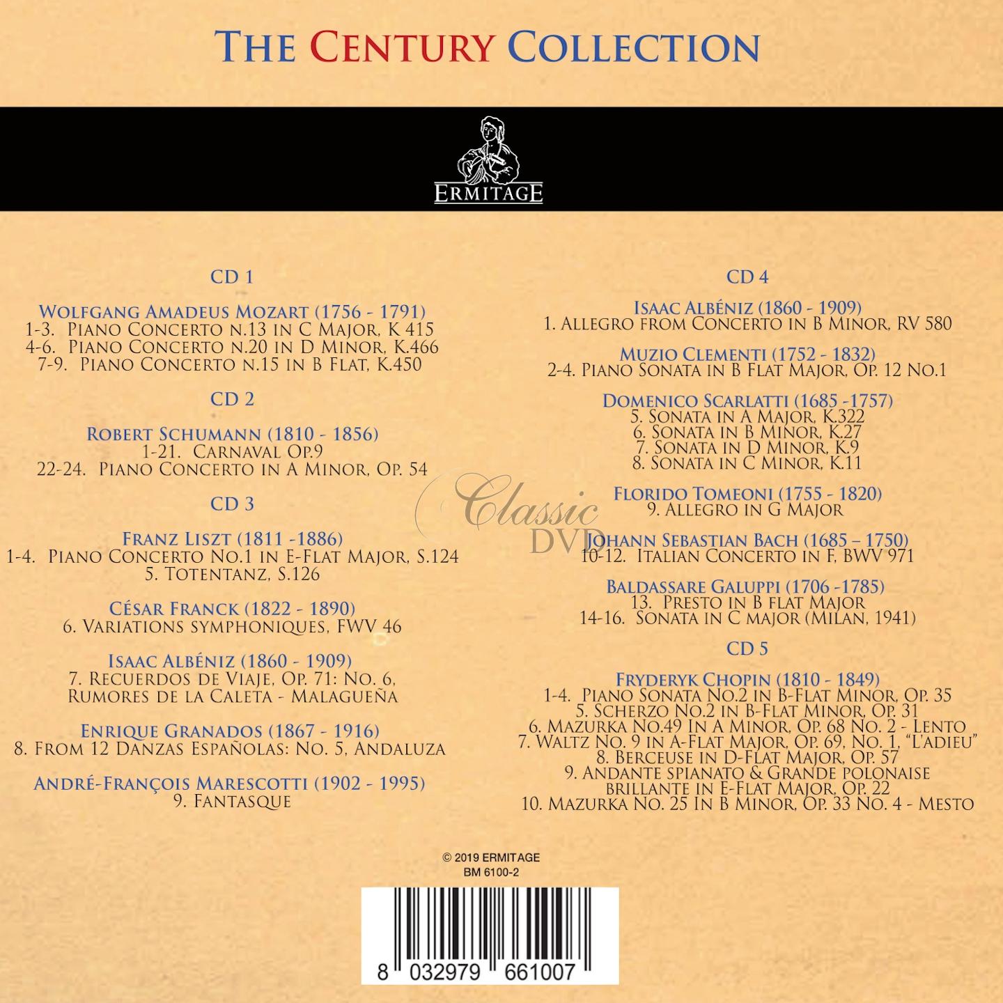 ARTURO BENEDETTI MICHELANGELI The Century Collection (5CD)