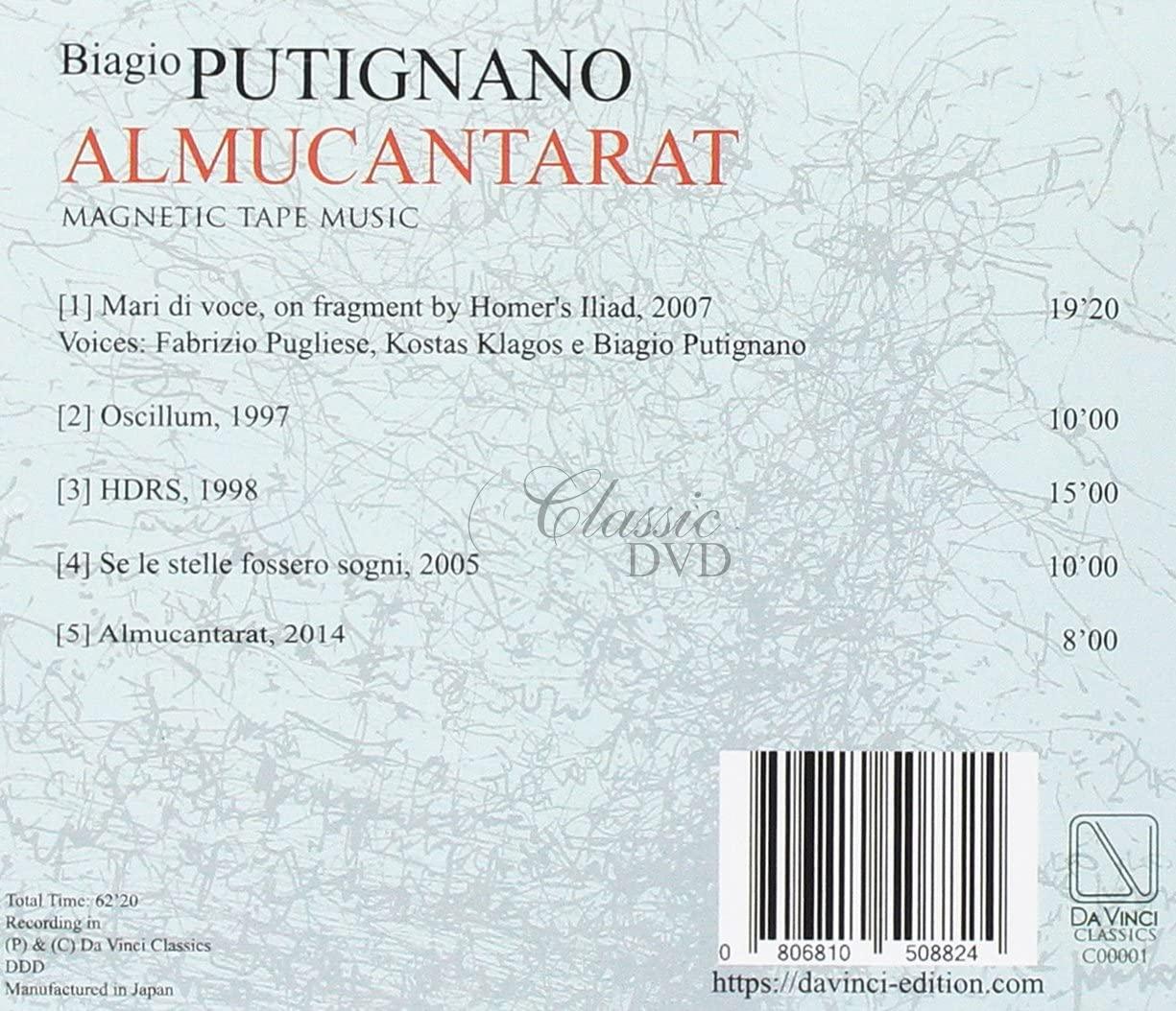 PUTIGNANO: ALMUCANTARAT - MAGNETIC TAPE MUSIC. PUTIGNANO, BIAGIO (CD)