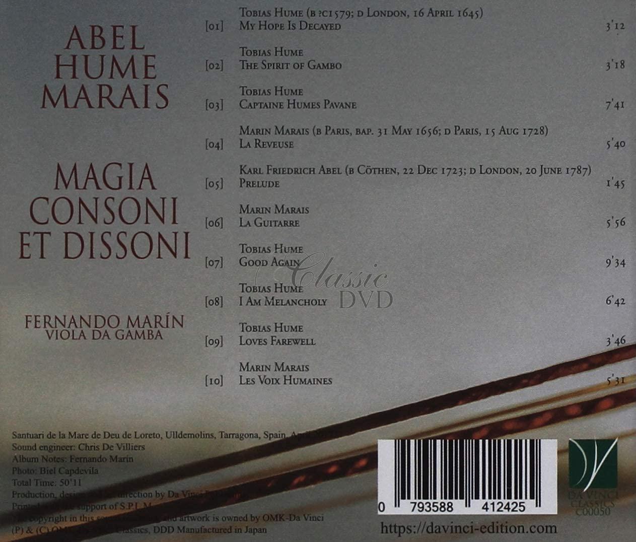 MAGIA CONSONI ET DISSONI. MARIN, FERNANDO (CD)