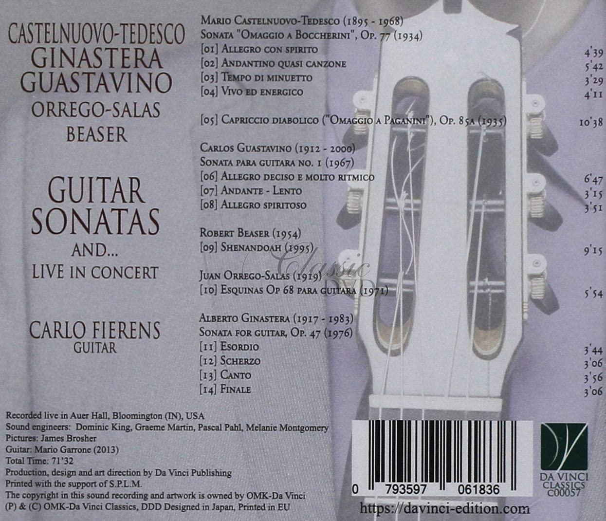 GUITAR SONATAS AND LIVE CONCERT. FIERENS, CARLO (CD)