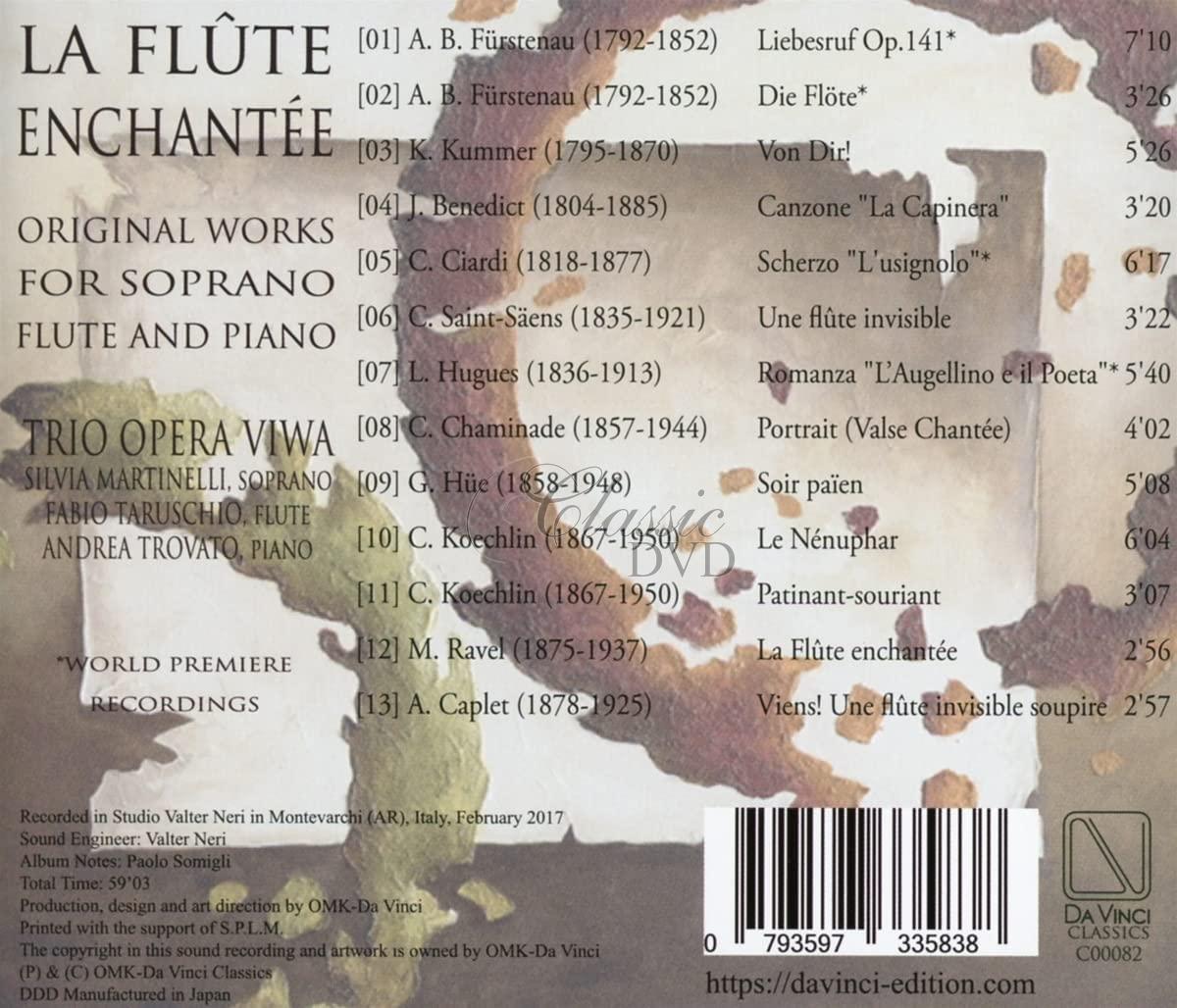 LA FLUTE ENCHANTEE - ORIGINAL WORKS FOR SOPRANO, FLUTE AND PIANO. TRIO OPERA VIVA (CD)