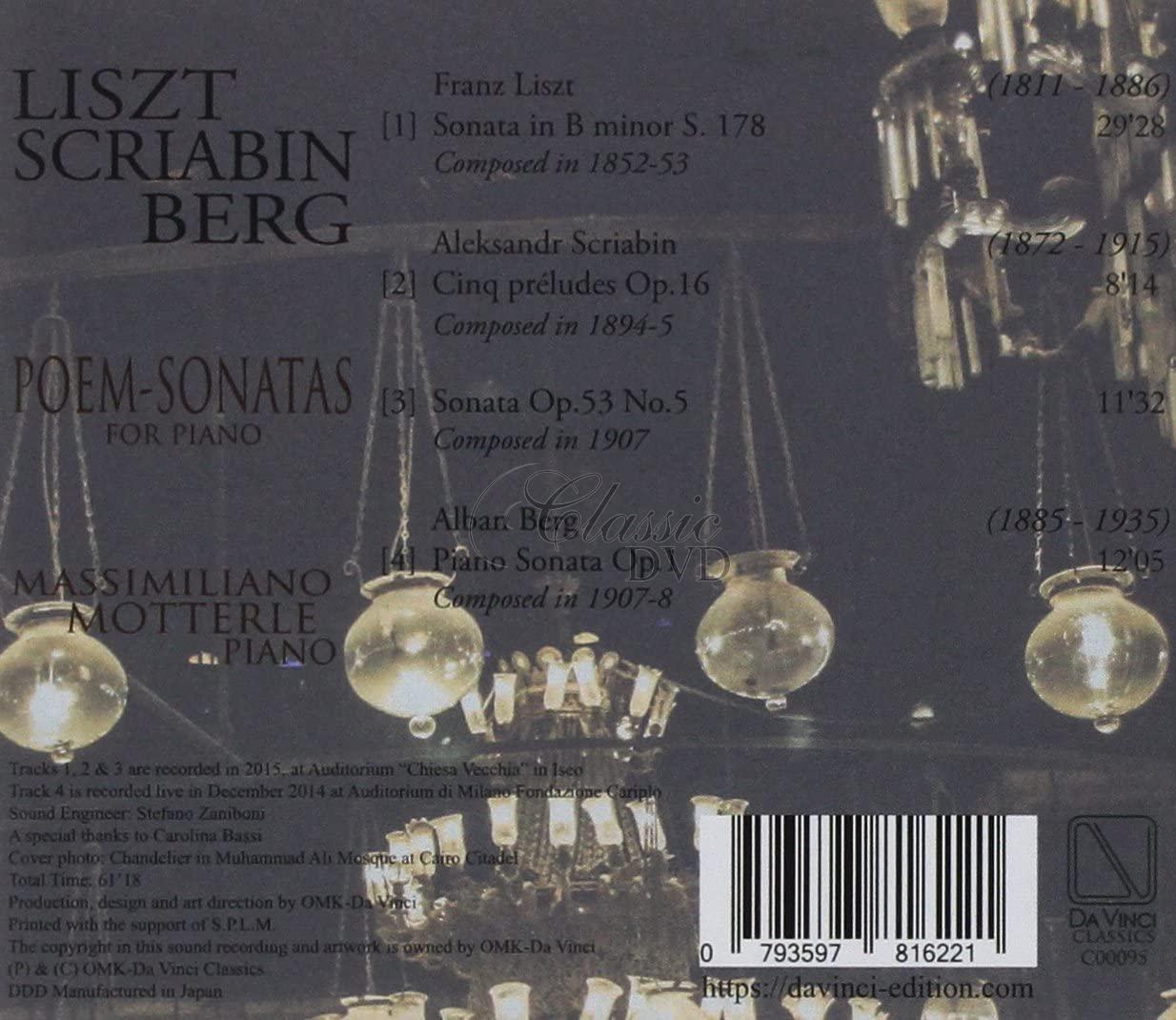 POEM-SONATAS FOR PIANO. MOTTERLE, MASSIMILIANO (CD)