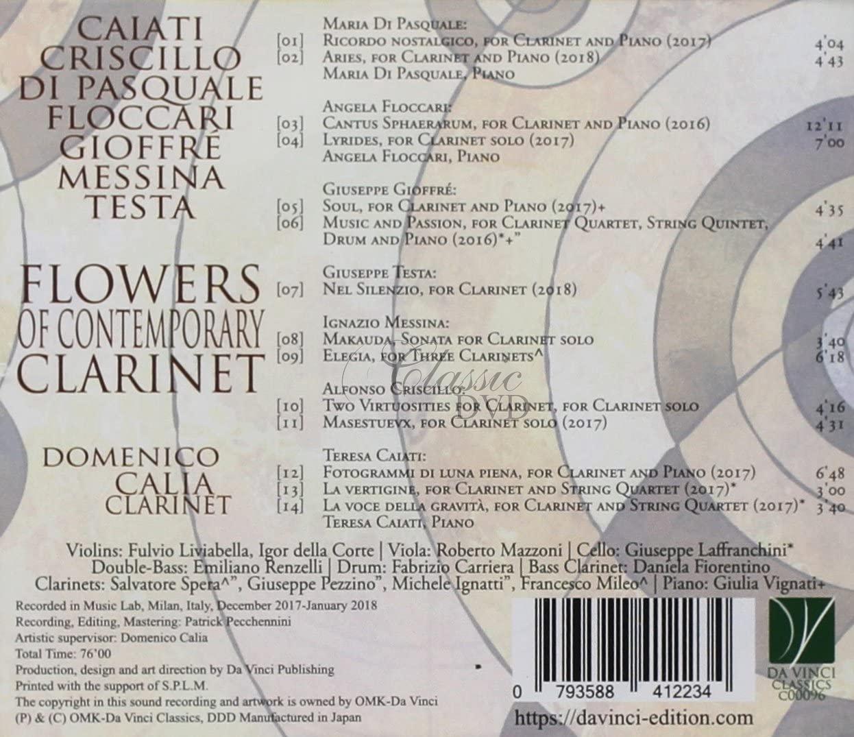 FLOWERS OF CONTEMPORARY CLARINET. CALIA, DOMENICO (CD)
