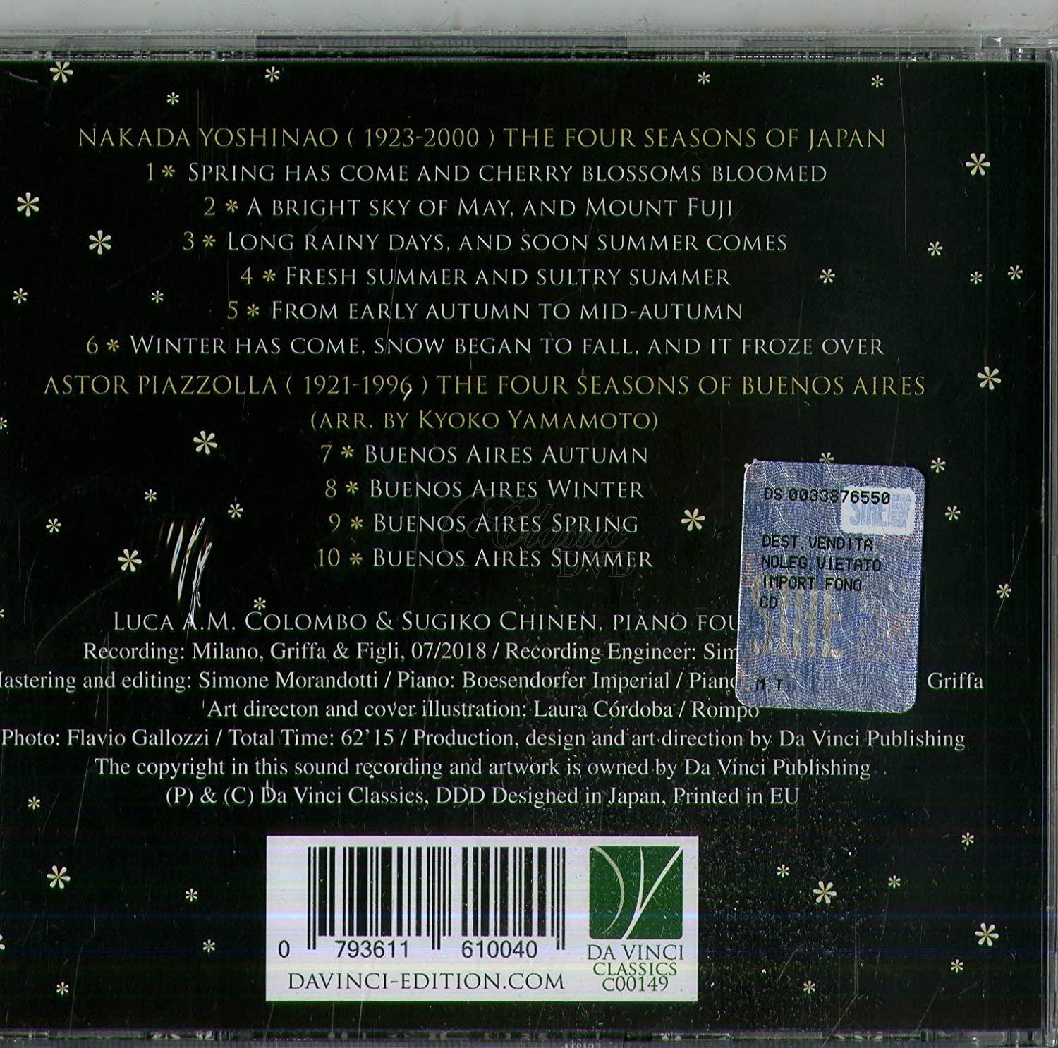 FOUR SEASONS FOUR HANDS. COLOMBO, LUCA, CHINEN, SUGILO (CD)