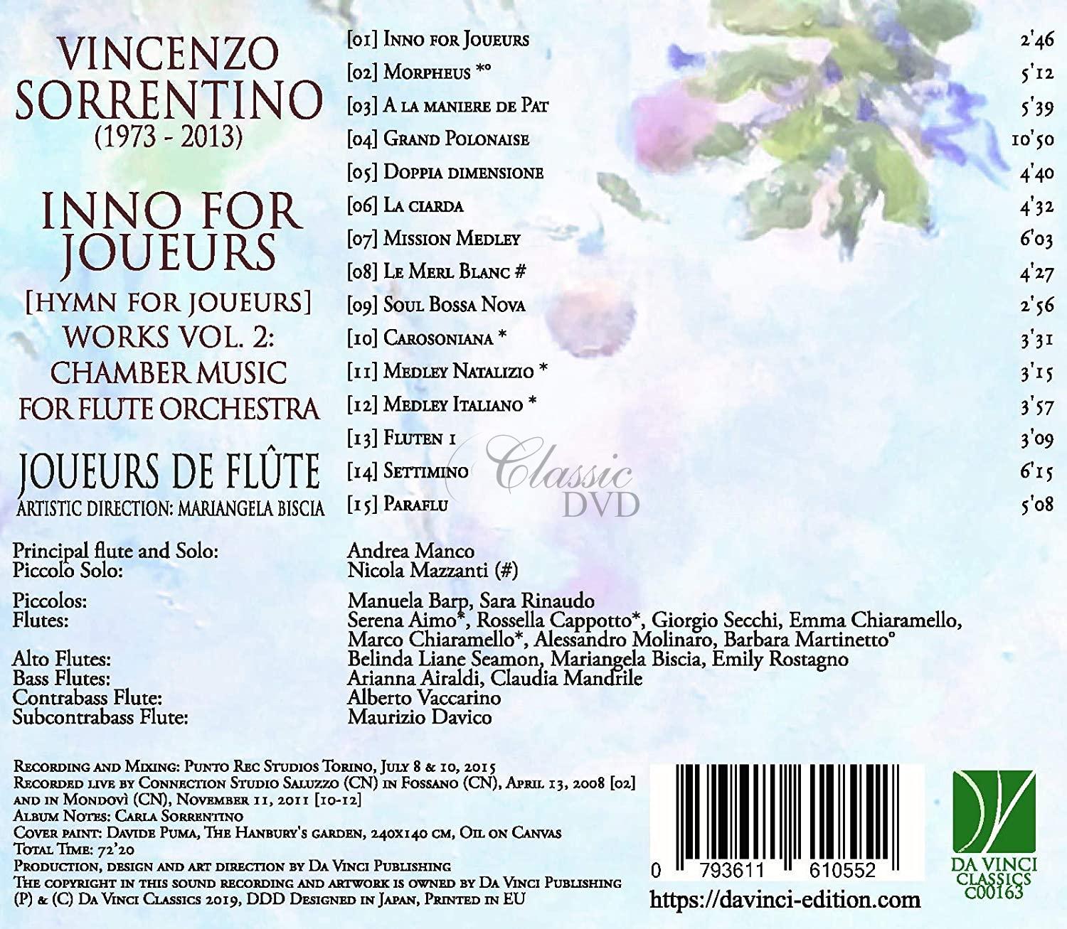 SORRENTINO: INNO FOR JOUEURS. JOUEURS DE FLUTE (CD)