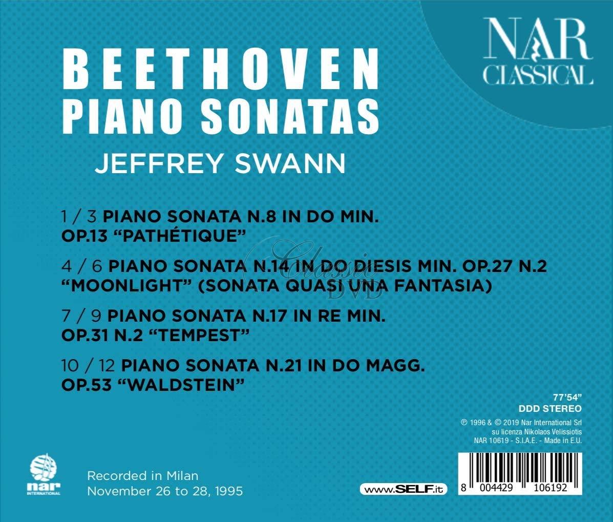 BEETHOVEN Piano sonatas Pathétique, Moonlight, Tempest & Waldstein. Jeffrey Swann (CD)